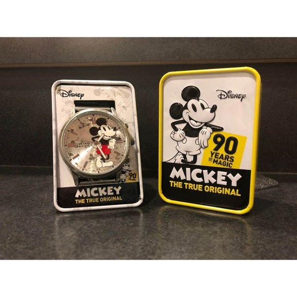 Disney Mickey Mouse 90th Anniversary Watch Remove Battery Disney | Accessories | Mickey Mouse Mens Watch Round Face Silver Mesh